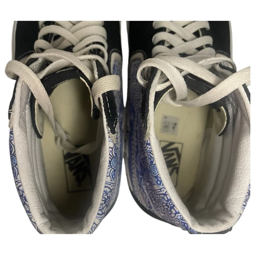 VANS Sk8-Hi Men's Sneakers Black/Blue Lightning Bolt, High Top, Size 10 - Picture 11 of 12